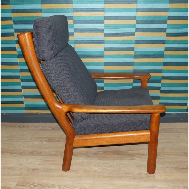 High-Back Armchair in Teak by Juul Kristensen for Glostrup, Denmark, 1960s For Sale - Image 11 of 11