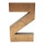 Vintage 8.312 In. Cast Brass Sign Letter Z For Sale