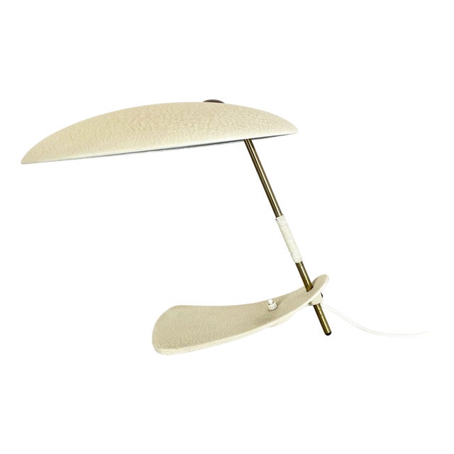 Modernist Bauhaus Desk Light in Metal and Brass, Austria, 1950s For Sale