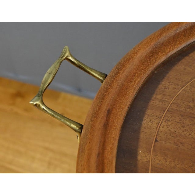 Wood Vintage Art Deco Tea Table in Blond Mahogany, 1920 For Sale - Image 7 of 18