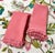 Traditional Late 20th Century Coral Pink Fringe Linen Dinner Napkins – Egyptian Cotton Tabletop Entertaining - Set of 10 For Sale - Image 3 of 11