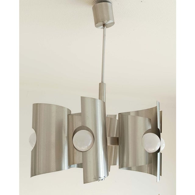 Vintage Space Age Hanging Light in Aluminium by Polam Bielsko, 1970 For Sale - Image 15 of 15