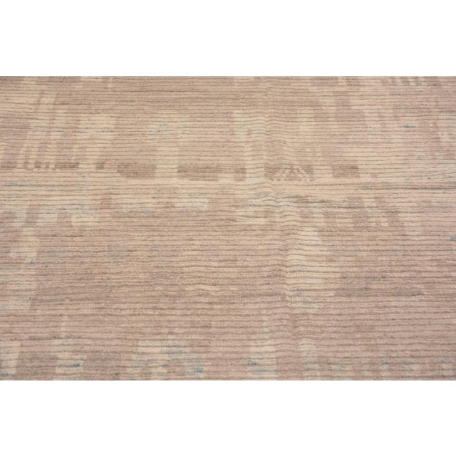 A Magnificently Decorative Large Size Soft Neutral Color Light Blue Abrash Tribal Nomadic Design Modern Rug, Country Of...