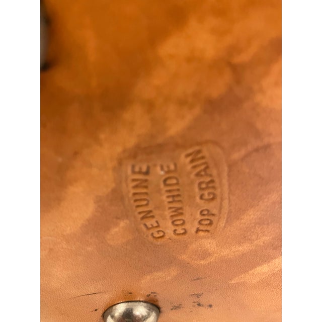 Golfers Leather Wastebasket For Sale - Image 4 of 10