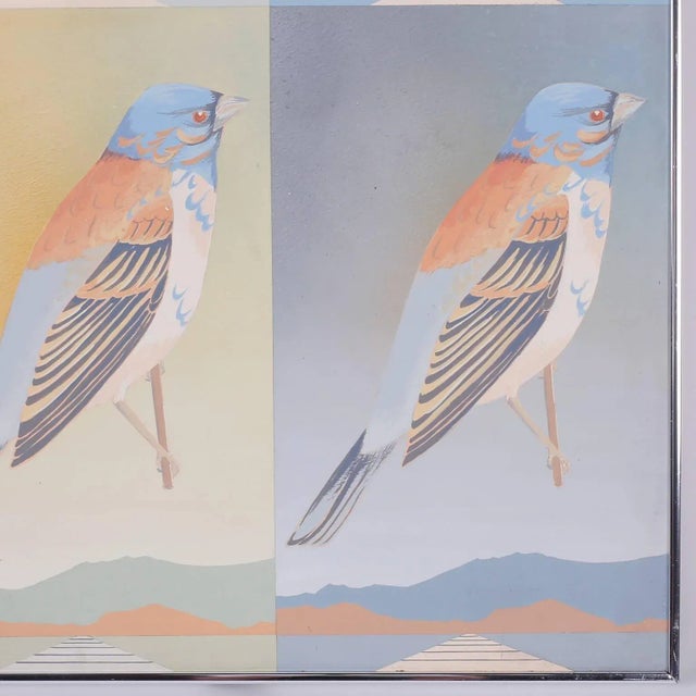 Moderist Acrylic Painting of Birds For Sale - Image 4 of 8