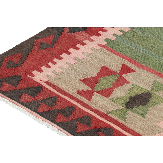 Vintage Persian Kilim Runner in Polychromatic Geometric Patterns by Rug & Kilim For Sale In New York - Image 6 of 7