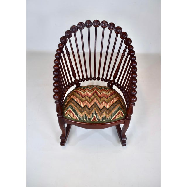 Mid-Century Modern Antique Late 19th Century George Hunzinger "Lollipop" Rocking Chair For Sale - Image 3 of 13