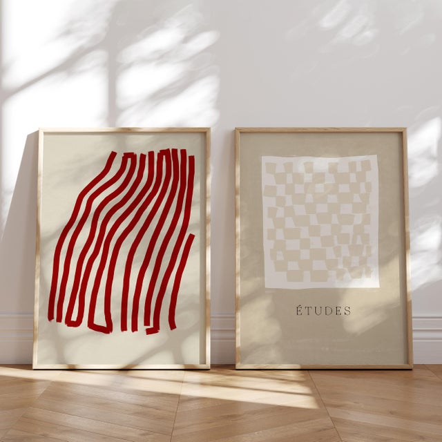 Contemporary Contemporary Minimalist Abstract Prints - Set of Two For Sale - Image 3 of 4