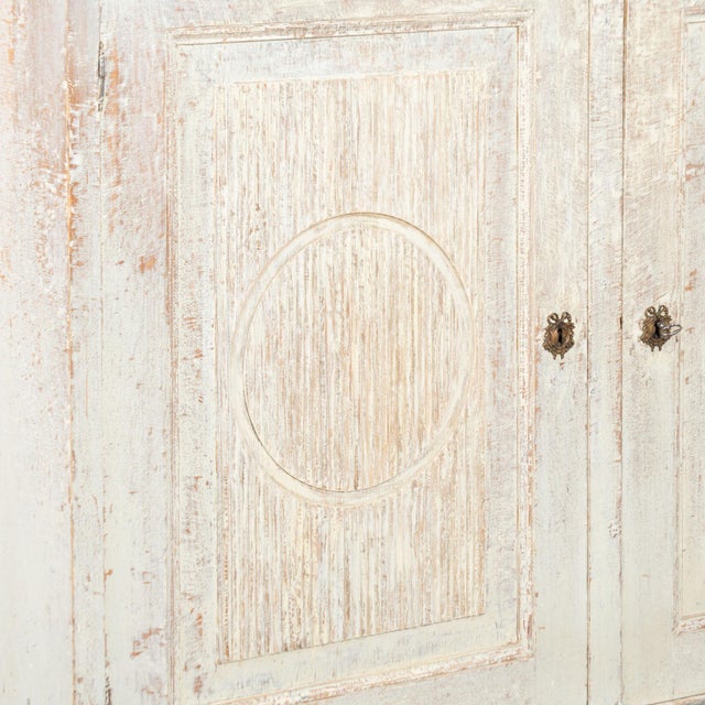 Early 19th Century Original Painted Swedish Tall Pine Sideboard For Sale - Image 11 of 15