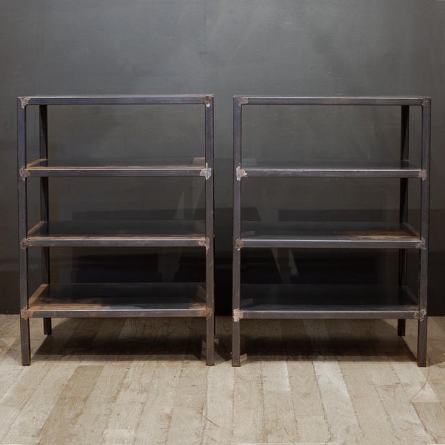 Industial Four-Tier Steel Shelving Units For Sale In San Francisco - Image 6 of 9