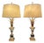 Palm Tree Lamps in Gilt Brass and Chromed Metal in the style of Maison Charles, France, 1970s, Set of 2 For Sale