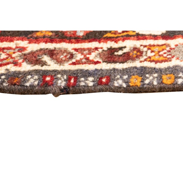 Textile Semi-Antique Hand-Knotted Persian Qashqai Rug 5'8" X 8'4" For Sale - Image 7 of 17