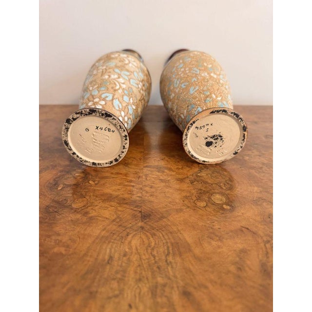 Antique Vases from Doulton Lambeth, 1880, Set of 2 For Sale - Image 6 of 7