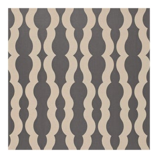 Sample - Schumacher Villeroux Weave Fabric in Charcoal For Sale
