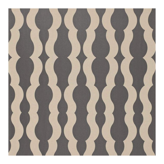 Sample - Schumacher Villeroux Weave Fabric in Charcoal For Sale