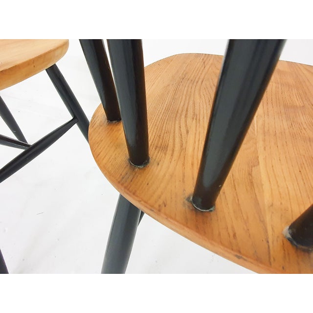 Wood Spindle Back Chairs, the Netherlands, 1960s, Set of 4 For Sale - Image 7 of 15