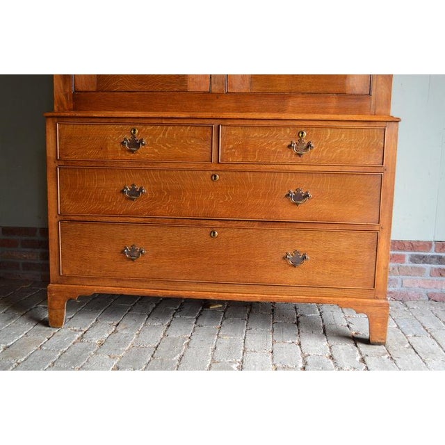 Antique English Oak Cabinet, 19th Century For Sale - Image 4 of 10
