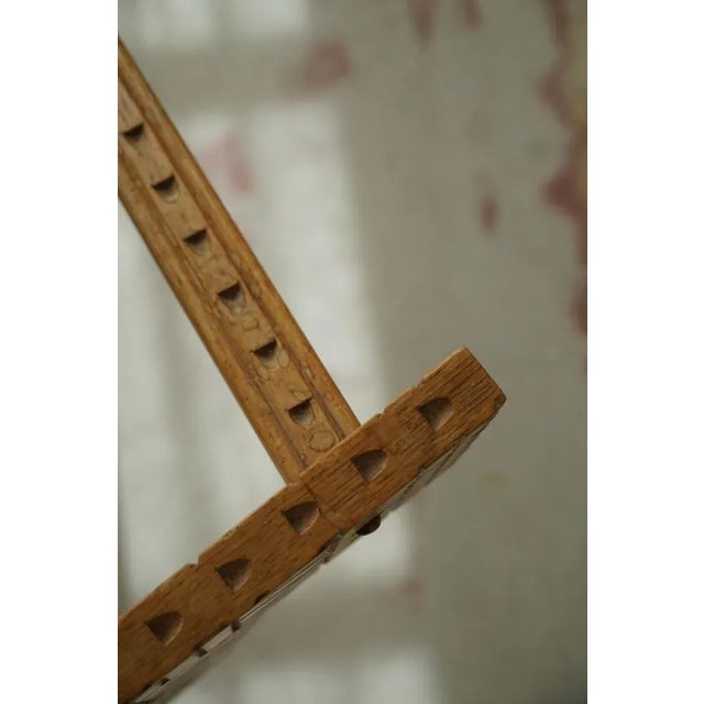 Wood Swedish Monk Chair in Carved Oak, 1930s For Sale - Image 7 of 13