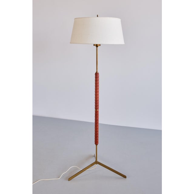 This floor lamp was produced by Bergboms in Sweden in the late 1940s. The design is model G-31, as marked on the underside...