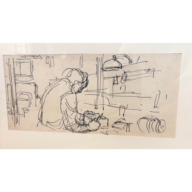 Set of 6 Original Vintage Pen & Ink Illustrator’s Studio Studies For Sale - Image 9 of 12