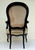 Ebony Pair of Antique 19th Century Ebonized French Fauteuils W/Original Needlepoint Upholstery For Sale - Image 8 of 11