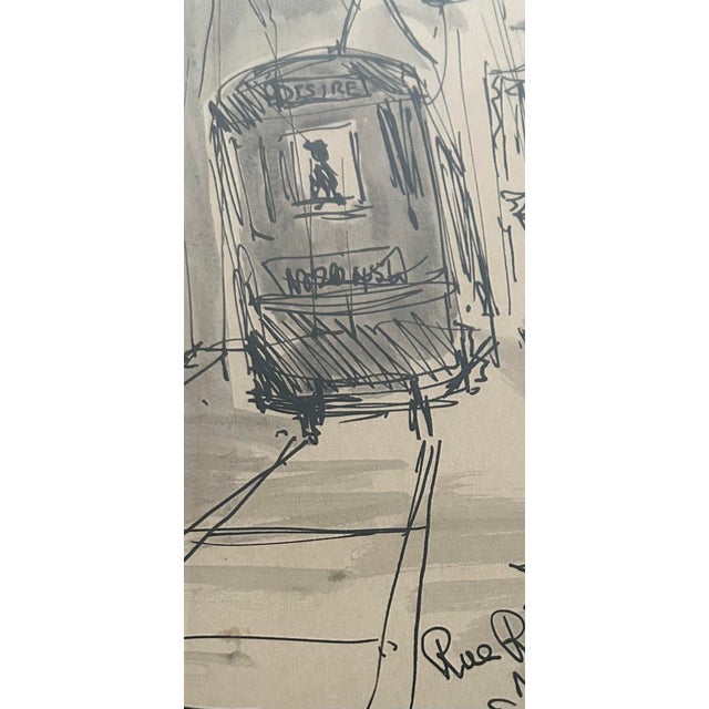 1960s Vintage New Orleans Watercolor Street Scenes - Tom Lane, Streetcar Named Desire For Sale - Image 4 of 9