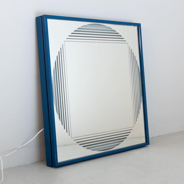 Black Brama Mirror by Gianni Celada for Fontana Arte, 1970s For Sale - Image 15 of 15