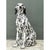 Ceramic Vintage Italian Black and White Glazed Ceramic Dog Statue For Sale - Image 7 of 12