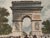 French Country 1970s Colorful Arc De Triomphe, Paris, France Lithograph, Framed For Sale - Image 3 of 6