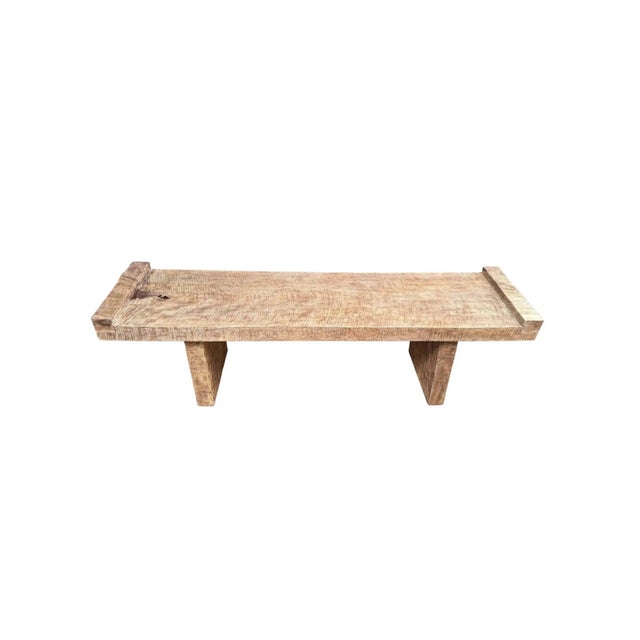 Sculptural Mango Wood Bench Hand-Crafted, Modern Organic For Sale - Image 4 of 7