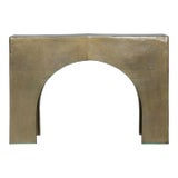 Brass Finish Arch Console Table For Sale