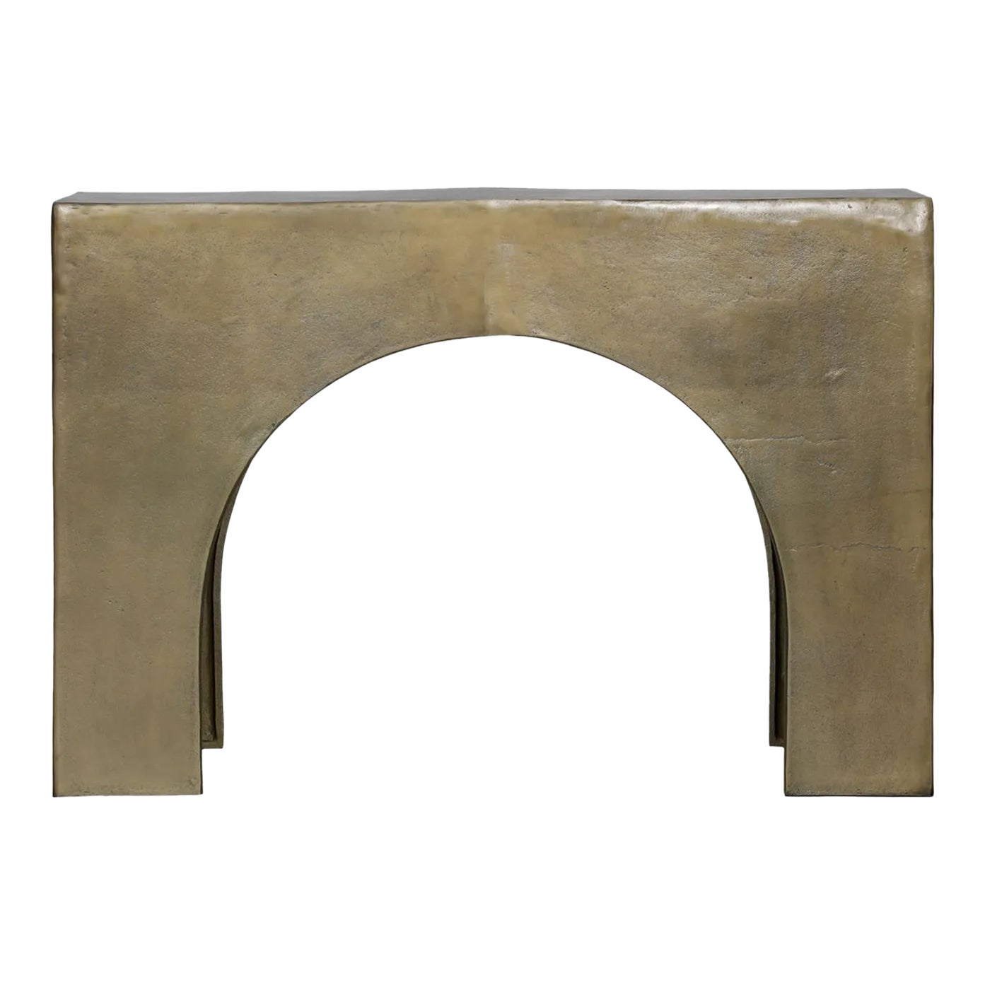 Brass Finish Arch Console Table | Chairish