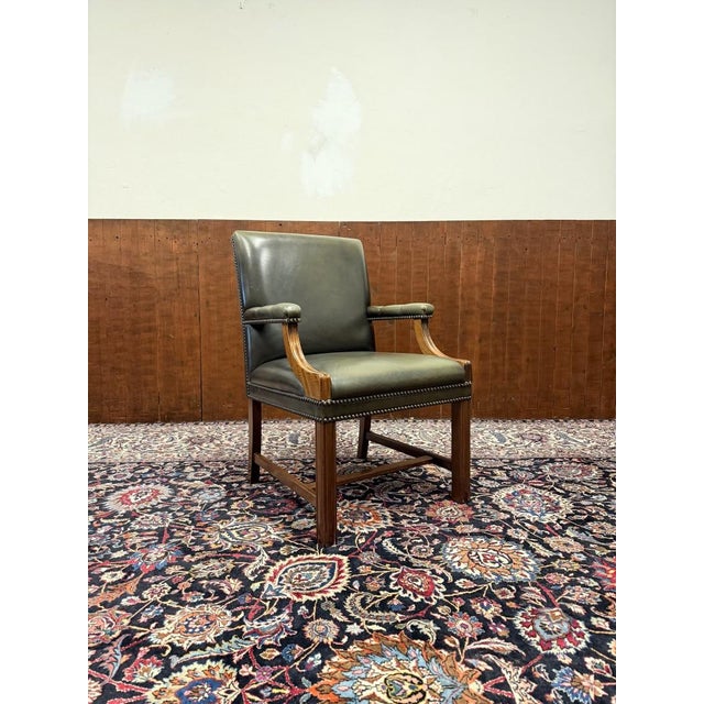 Wood English Desk Chairs, Set of 2 For Sale - Image 7 of 15