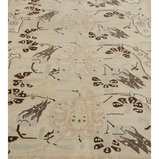 Mid 20th Century Mid 20th Century Vintage Handwoven Wool Turkish Rug For Sale - Image 5 of 7