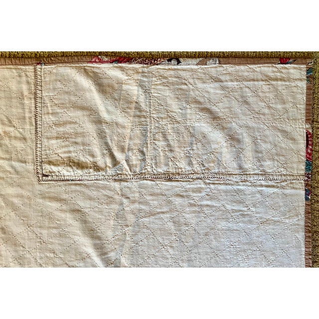 Antique Early 19th Century English Chintz Quilted Coverlet Circa 1830 For Sale - Image 10 of 10