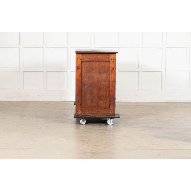 19th Century French Oak and Pine Drapers Counter, 1890 For Sale - Image 4 of 17