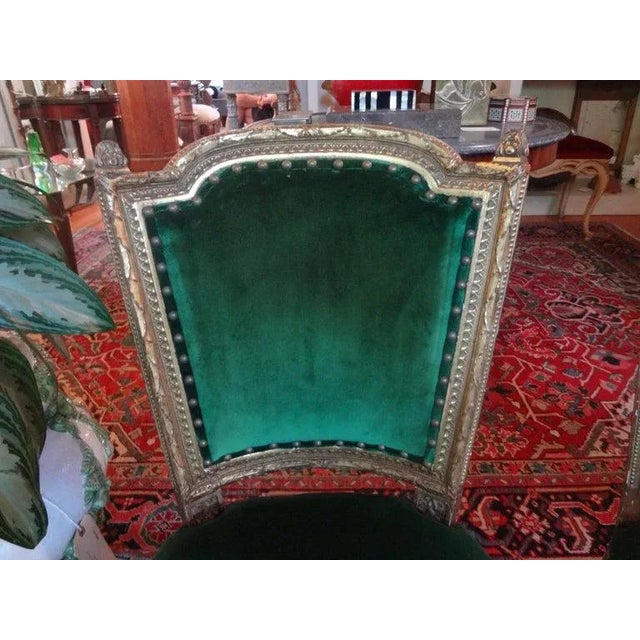 Pair of 19th Century French Louis XVI Style Giltwood Chairs For Sale - Image 4 of 10