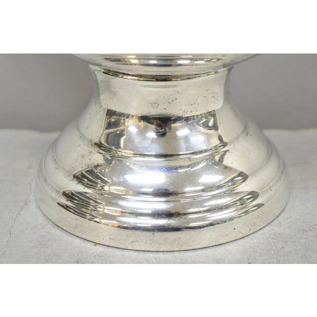 Metal Vintage Oneida Silver Plated Trophy Cup Urn Champagne Chiller Bar Ice Bucket For Sale - Image 7 of 16