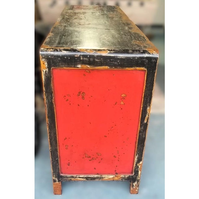 Unique Antique Chinese Sideboard With Distressed Character - Chinoiserie Design For Sale In Jacksonville, FL - Image 6 of 14