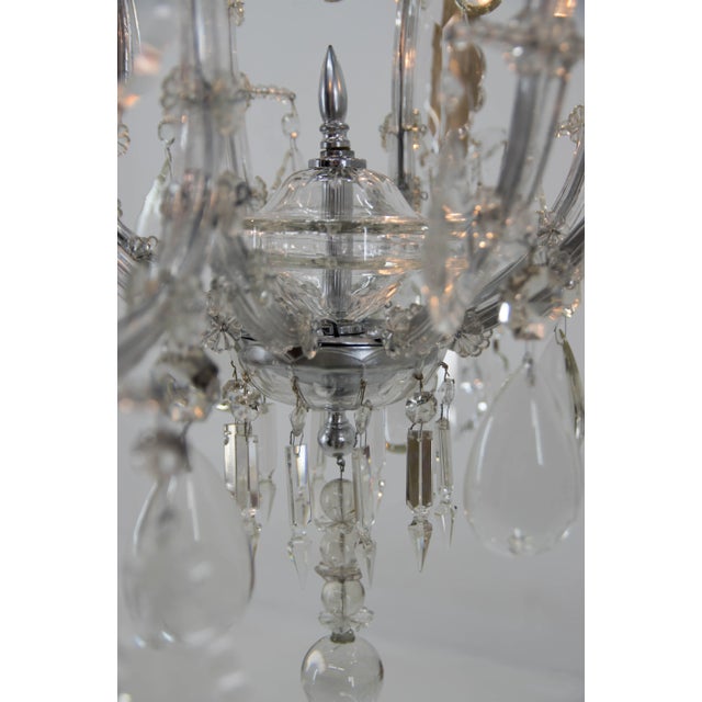 Metal Maria Theresa Crystal Chandelier, Austria, 1900s For Sale - Image 7 of 13