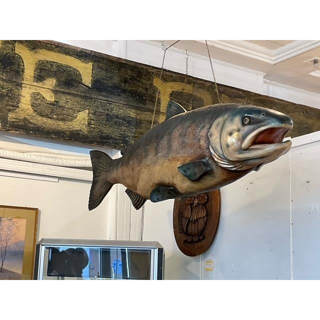 Large Vintage Fish Store Trade Sign Sculpture | Chairish