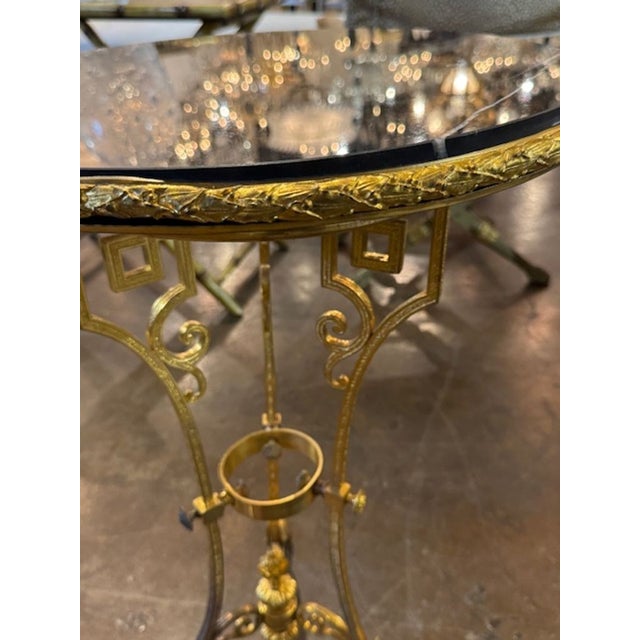 Metal 19th Century Louis XVI Bronze and Black Marble Table For Sale - Image 7 of 7