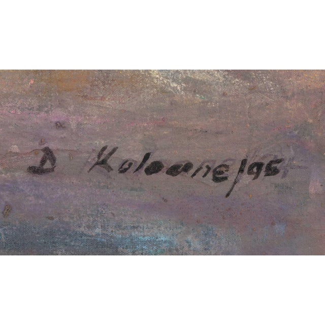 David Koloane Untitled Mixed Media on Canvas, 1995 For Sale - Image 9 of 10