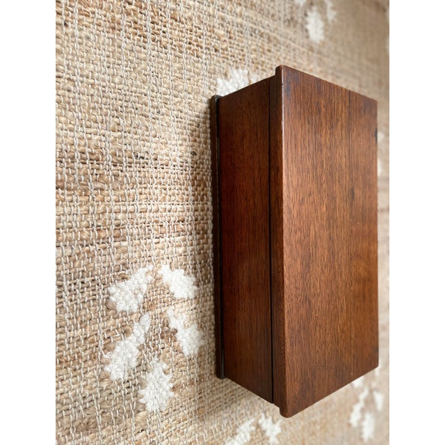 Antique Brown Wooden Dresser Desk Top Sewing Box For Sale In Chicago - Image 6 of 12