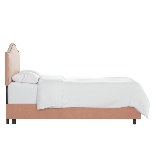 Contemporary Full Ashland Bed in Titan Pink Champagne For Sale - Image 3 of 7