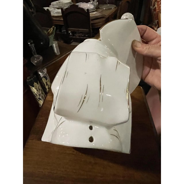 Ceramic Limoges Porcelain Chinese Woman with Fan, 1930s For Sale - Image 7 of 11