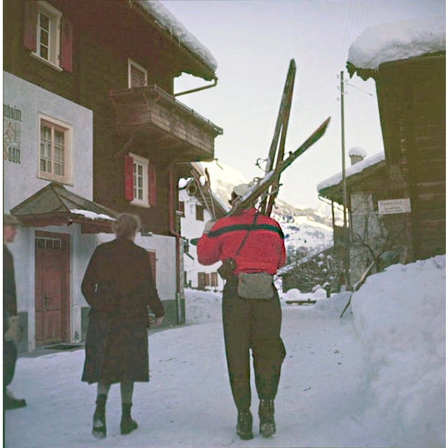 Setting Out by Toni Frissell Setting out through the streets of Klosters for a days skiing, Switzerland, 1951. (Photo by...
