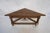 Low Beautifully Carved Wood Corner Table The wood has a lot of texture, color, and character. The front apron and front...