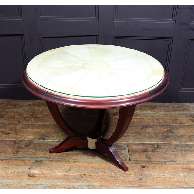 Art Deco Parchment Top Coffee Table, 1940s For Sale - Image 4 of 15