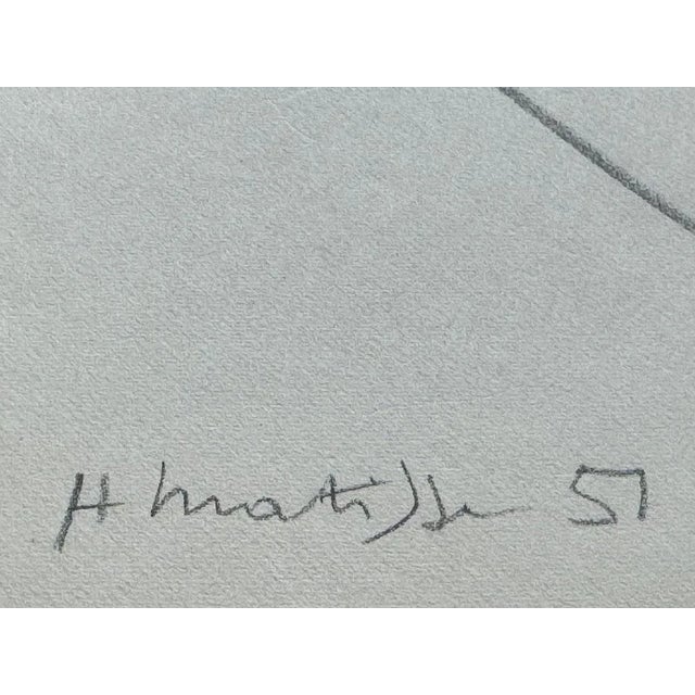 Abstract Henri Matisse Limited Edition Stone Lithograph No. 121/200, Mourlot Paris 1952, Custom Framed For Sale - Image 3 of 5